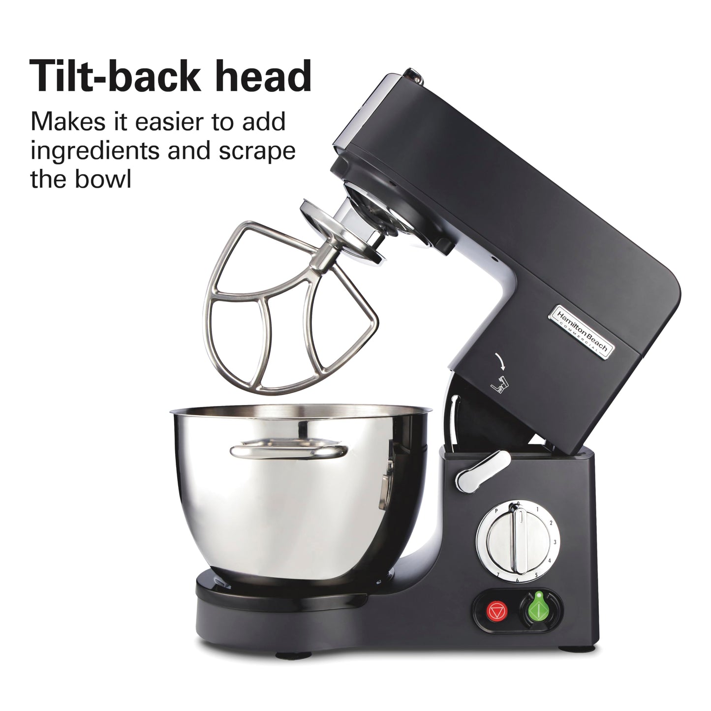 Hamilton Beach Commercial CPM800 8 Quart Stand Mixer, Die-Cast Aluminum, Black