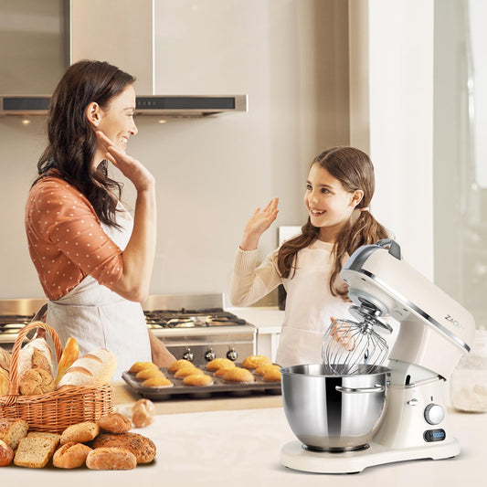 8.4QT commercial stand mixer, 800W, aluminum die-cast, NSF certified, stainless bowl with attachments