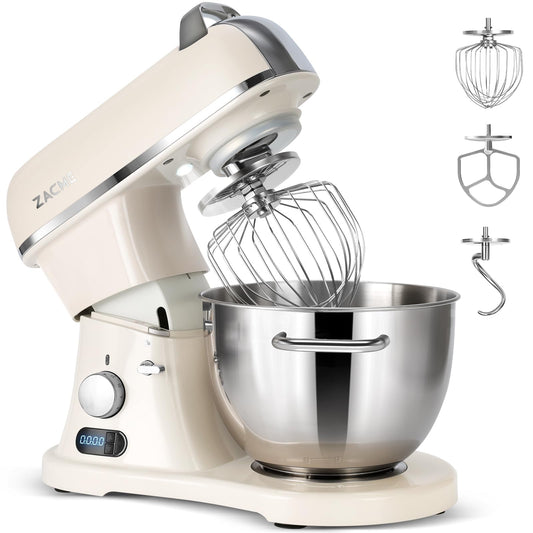 8.4QT commercial stand mixer, 800W, aluminum die-cast, NSF certified, stainless bowl with attachments
