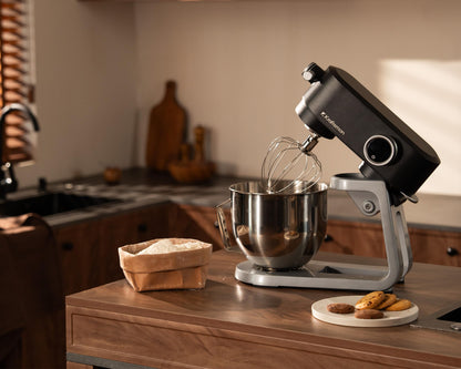Kraftsman 5.3QT heavy duty stand mixer, all-metal design, 8 speeds, DC motor, low noise, with attachments and timer